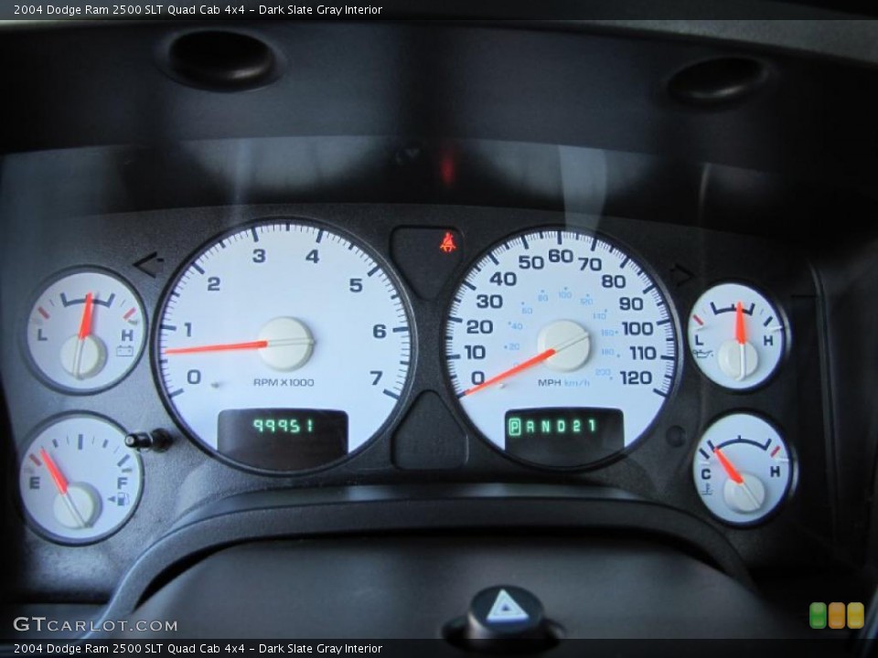 Dark Slate Gray Interior Gauges for the 2004 Dodge Ram 2500 SLT Quad Cab 4x4 #37947552