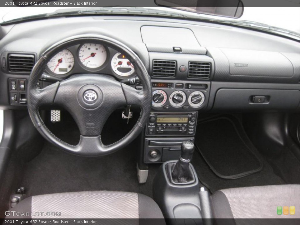 Black Interior Dashboard for the 2001 Toyota MR2 Spyder Roadster #37949876
