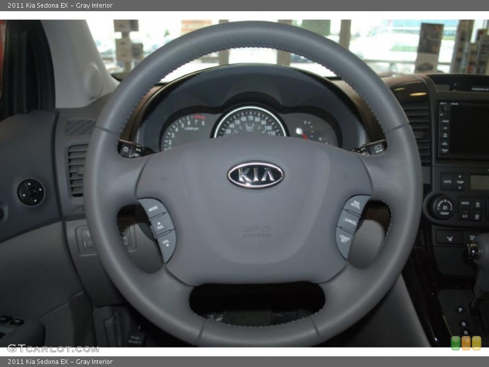 Gray Interior Steering Wheel for the 2011 Kia Sedona EX #37951384