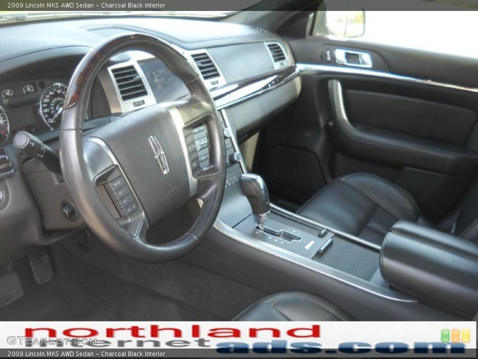 Charcoal Black Interior Photo for the 2009 Lincoln MKS AWD Sedan #37953352