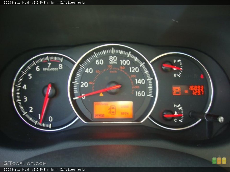 Caffe Latte Interior Gauges for the 2009 Nissan Maxima 3.5 SV Premium #37954496