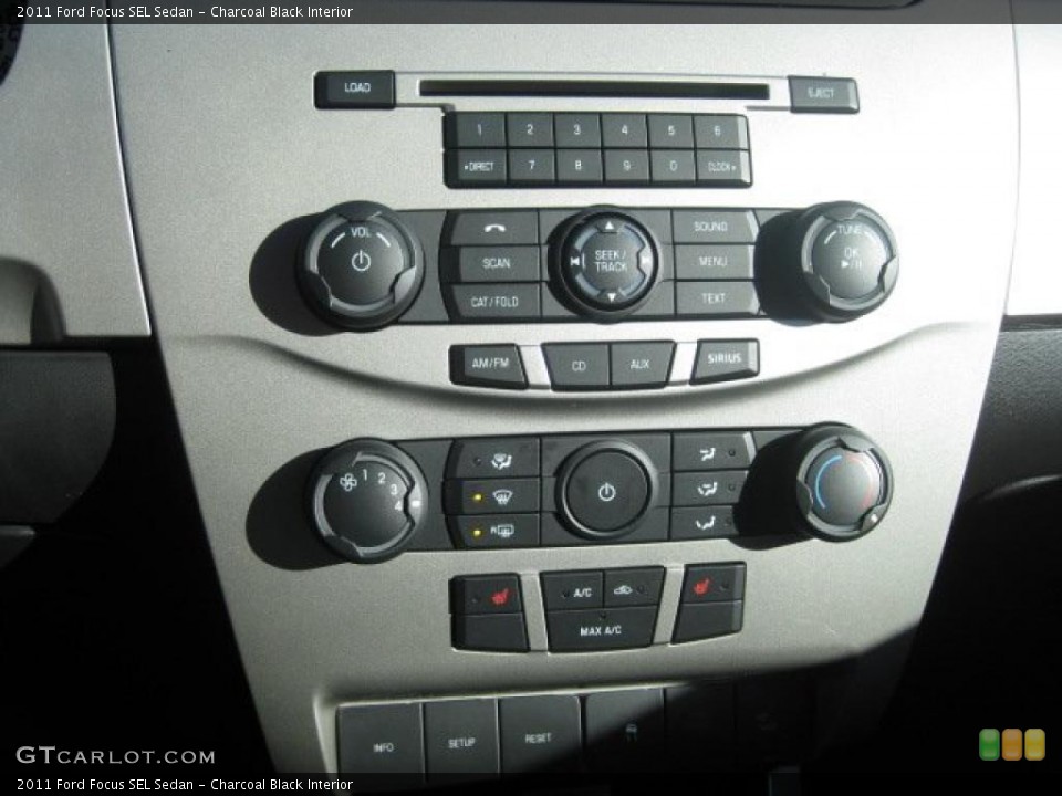 Charcoal Black Interior Controls for the 2011 Ford Focus SEL Sedan #37955500