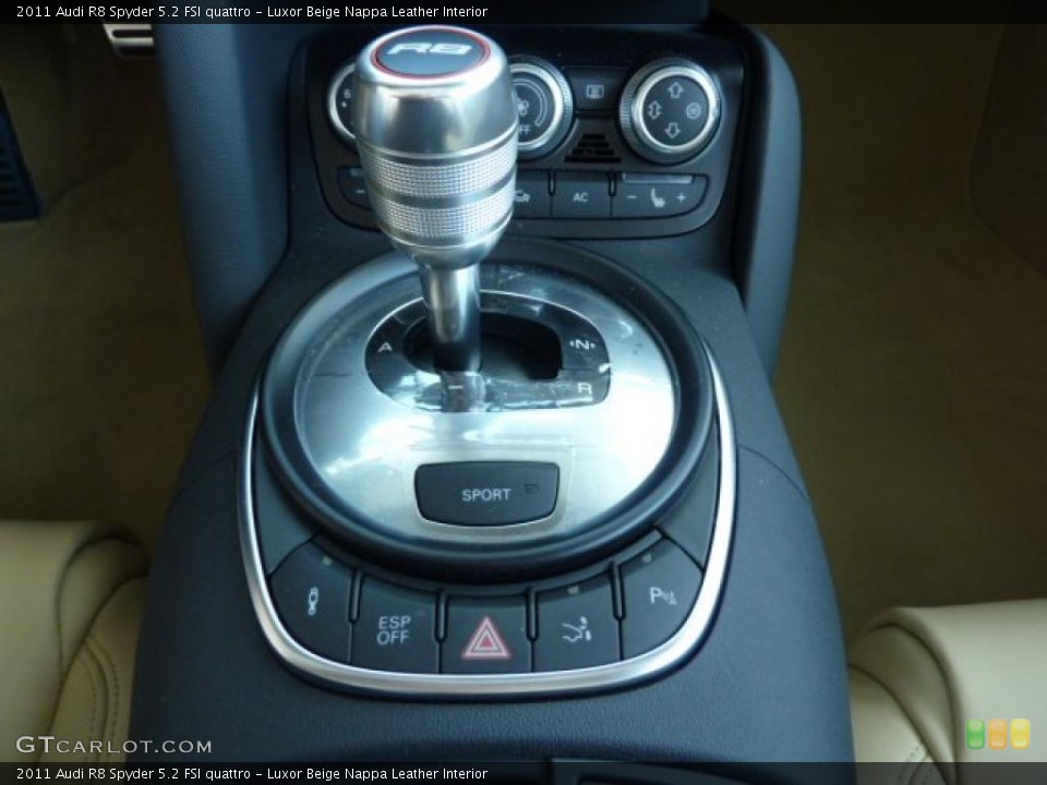 Luxor Beige Nappa Leather Interior Transmission for the 2011 Audi R8 Spyder 5.2 FSI quattro #37956876
