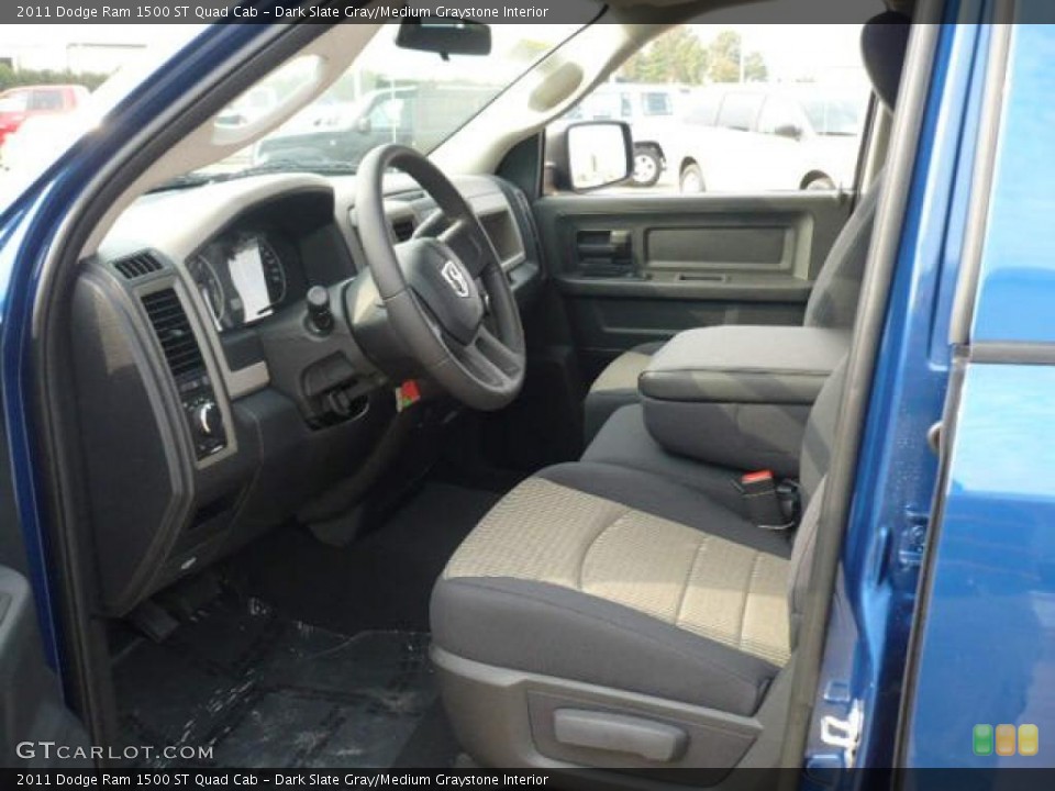 Dark Slate Gray/Medium Graystone Interior Photo for the 2011 Dodge Ram 1500 ST Quad Cab #37957428