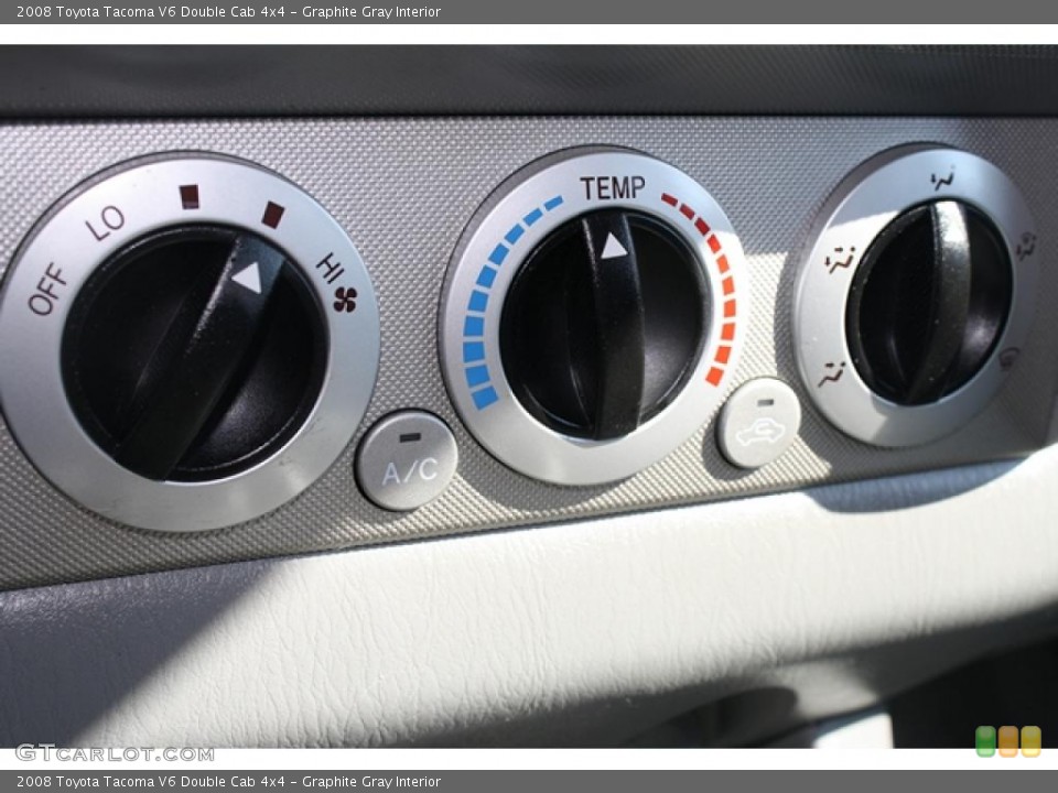 Graphite Gray Interior Controls for the 2008 Toyota Tacoma V6 Double Cab 4x4 #37959136