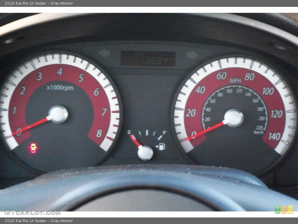 Gray Interior Gauges for the 2010 Kia Rio LX Sedan #37959836