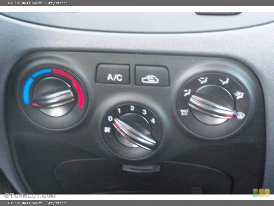Gray Interior Controls for the 2010 Kia Rio LX Sedan #37959864