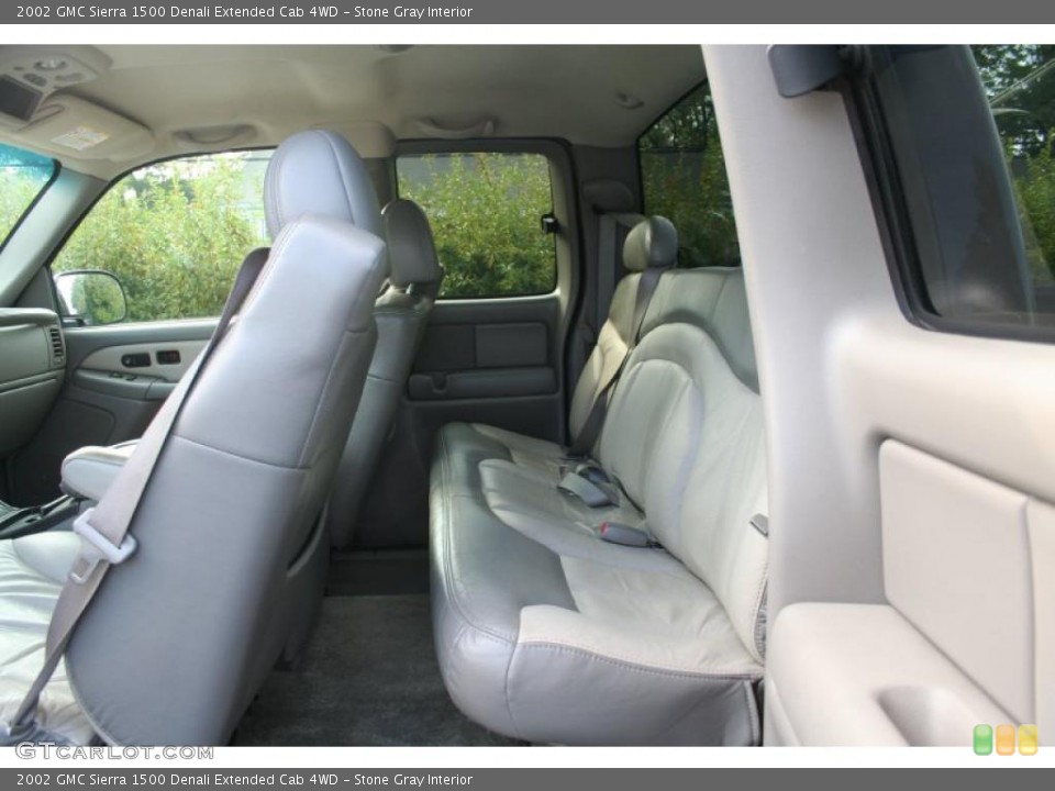 Stone Gray Interior Photo for the 2002 GMC Sierra 1500 Denali Extended Cab 4WD #37961000