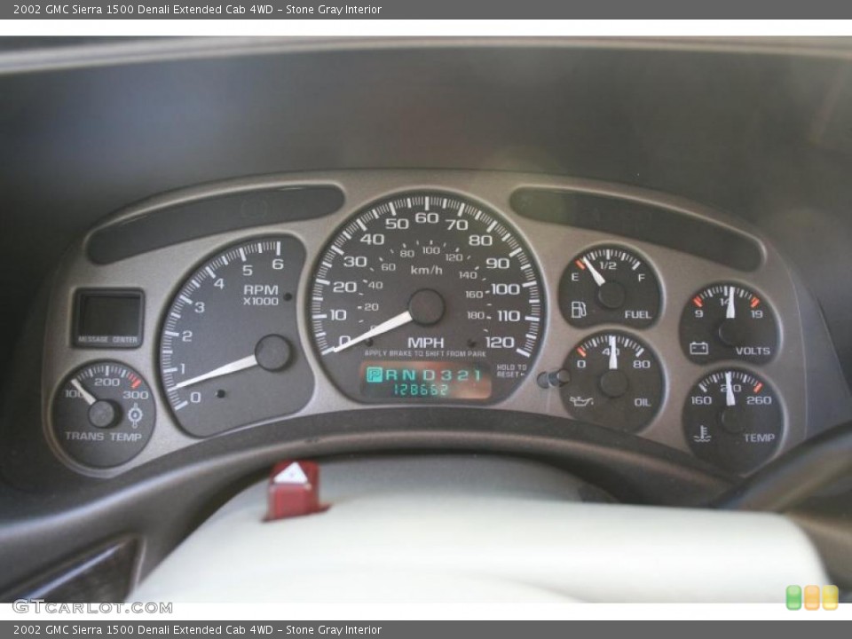 Stone Gray Interior Gauges for the 2002 GMC Sierra 1500 Denali Extended Cab 4WD #37961164