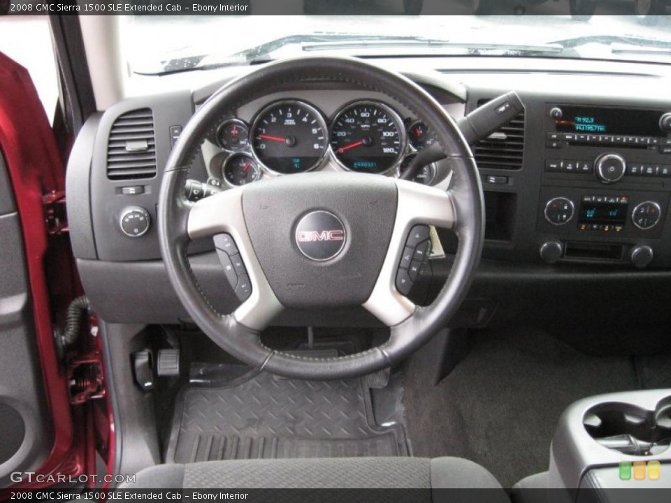 Ebony Interior Steering Wheel for the 2008 GMC Sierra 1500 SLE Extended Cab #37961288