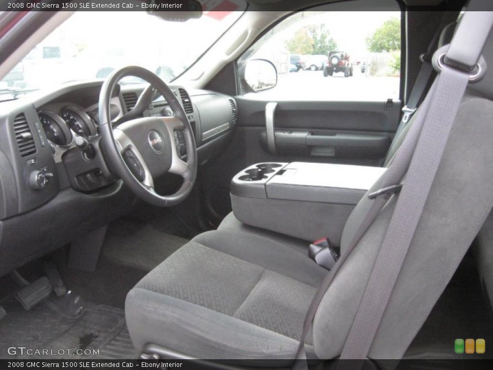 Ebony Interior Photo for the 2008 GMC Sierra 1500 SLE Extended Cab #37961320