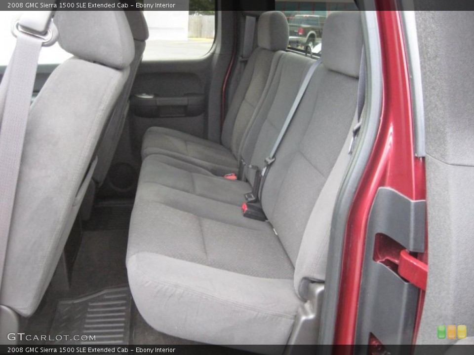 Ebony Interior Photo for the 2008 GMC Sierra 1500 SLE Extended Cab #37961356
