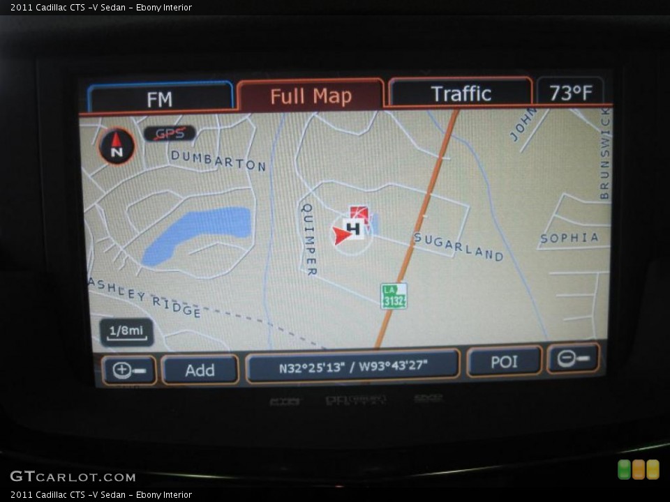 Ebony Interior Navigation for the 2011 Cadillac CTS -V Sedan #37962159