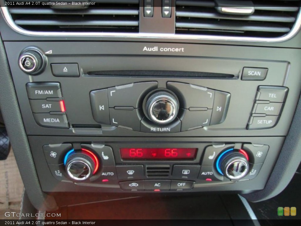 Black Interior Controls for the 2011 Audi A4 2.0T quattro Sedan #37963084