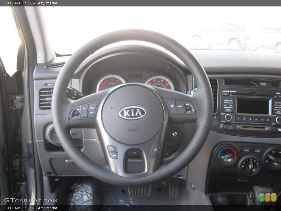 Gray Interior Steering Wheel for the 2011 Kia Rio LX #37963308