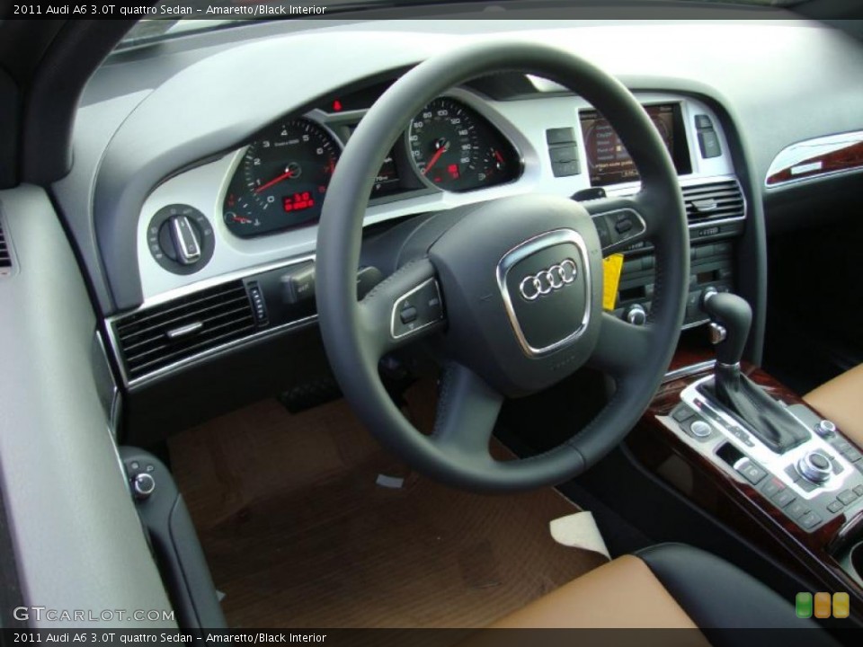 Amaretto/Black Interior Steering Wheel for the 2011 Audi A6 3.0T quattro Sedan #37963312