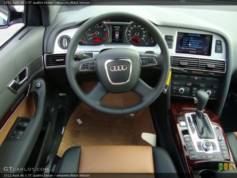 Amaretto/Black Interior Steering Wheel for the 2011 Audi A6 3.0T quattro Sedan #37963552