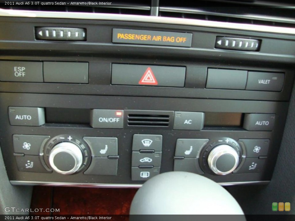 Amaretto/Black Interior Controls for the 2011 Audi A6 3.0T quattro Sedan #37963628