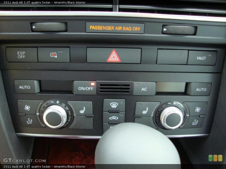 Amaretto/Black Interior Controls for the 2011 Audi A6 3.0T quattro Sedan #37964152