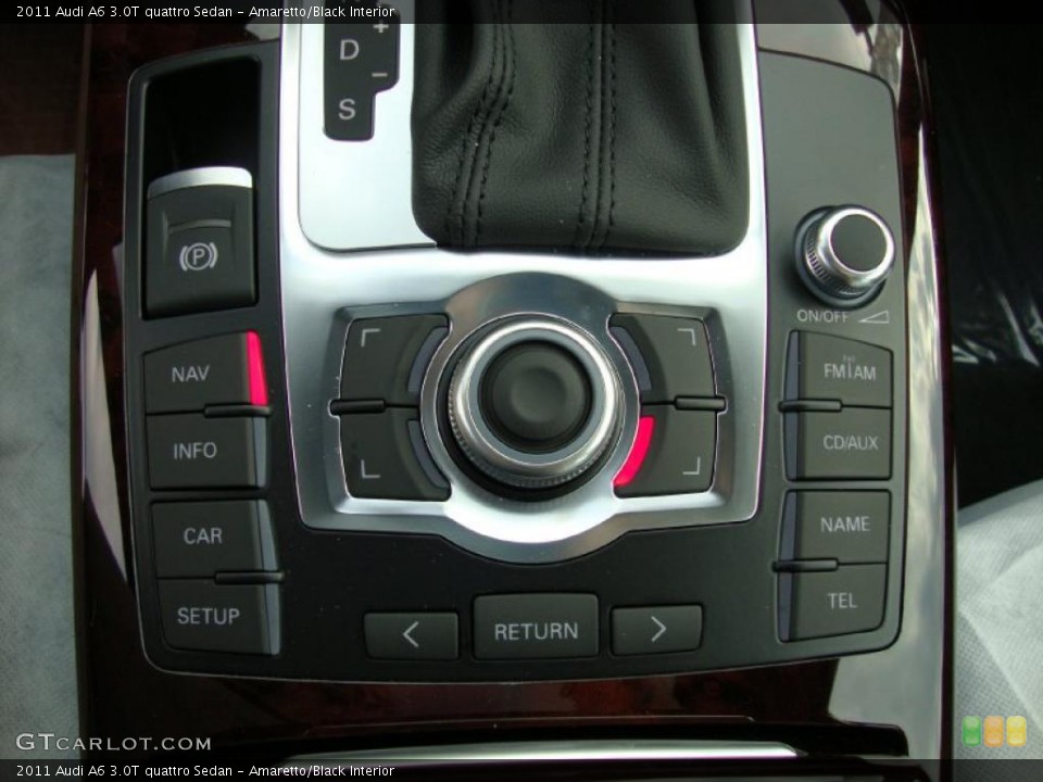 Amaretto/Black Interior Controls for the 2011 Audi A6 3.0T quattro Sedan #37964184