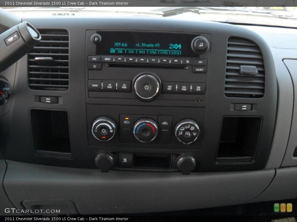 Dark Titanium Interior Controls for the 2011 Chevrolet Silverado 1500 LS Crew Cab #37969084