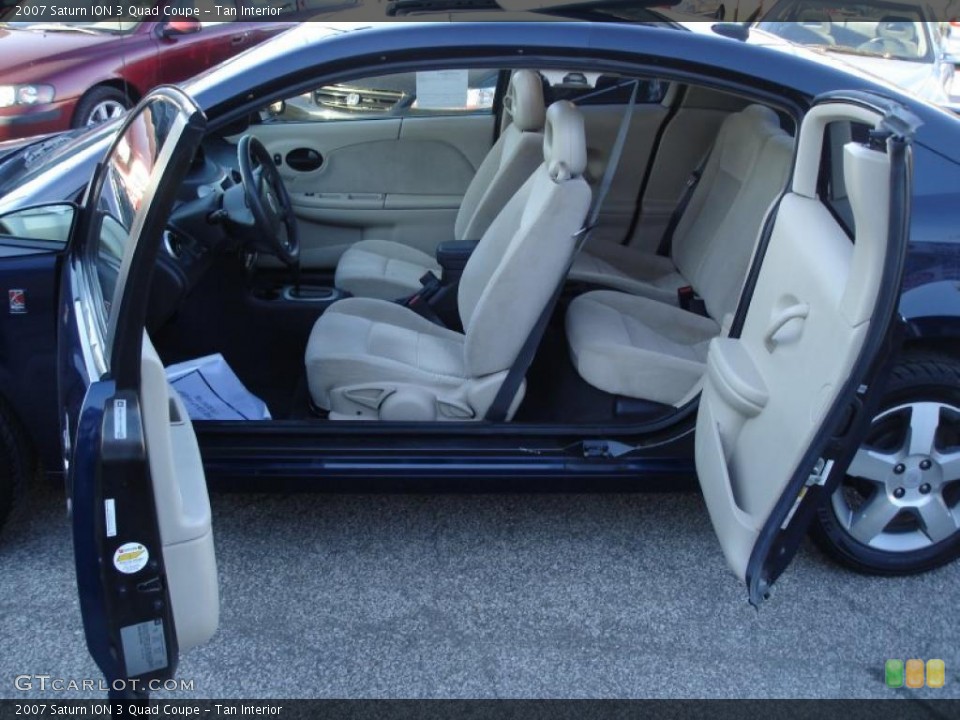 Tan Interior Photo for the 2007 Saturn ION 3 Quad Coupe #37969408