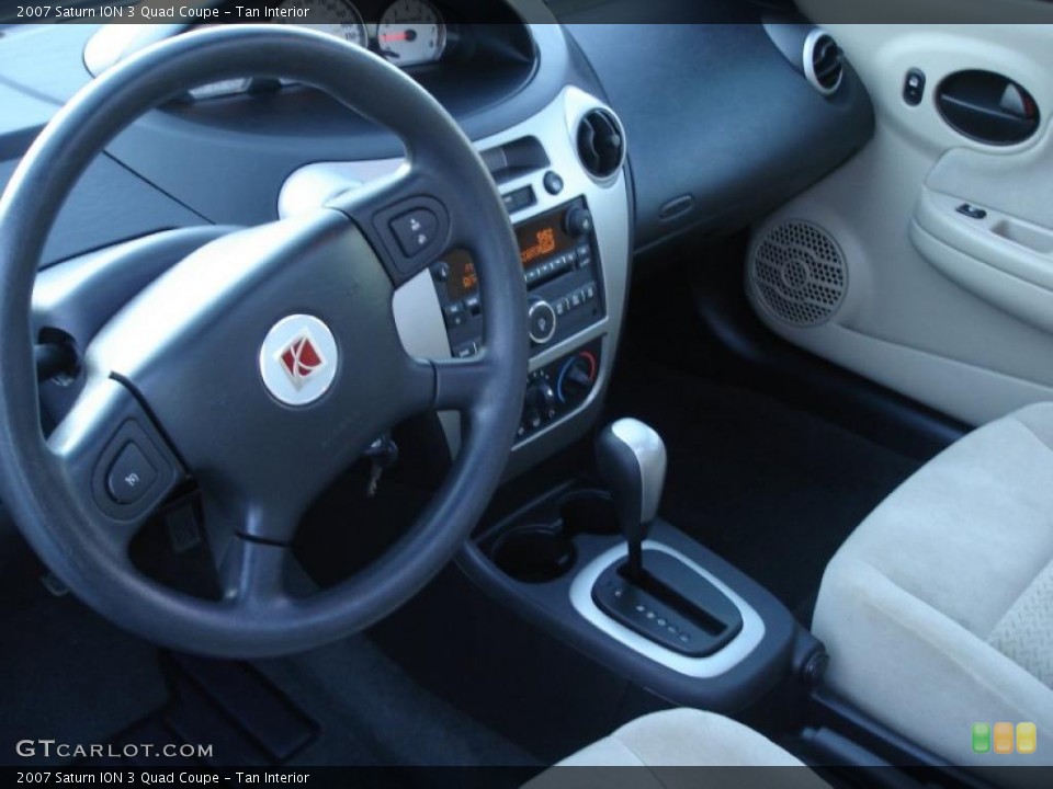 Tan Interior Photo for the 2007 Saturn ION 3 Quad Coupe #37969484