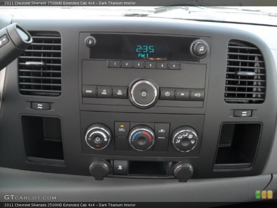 Dark Titanium Interior Controls for the 2011 Chevrolet Silverado 2500HD Extended Cab 4x4 #37970304