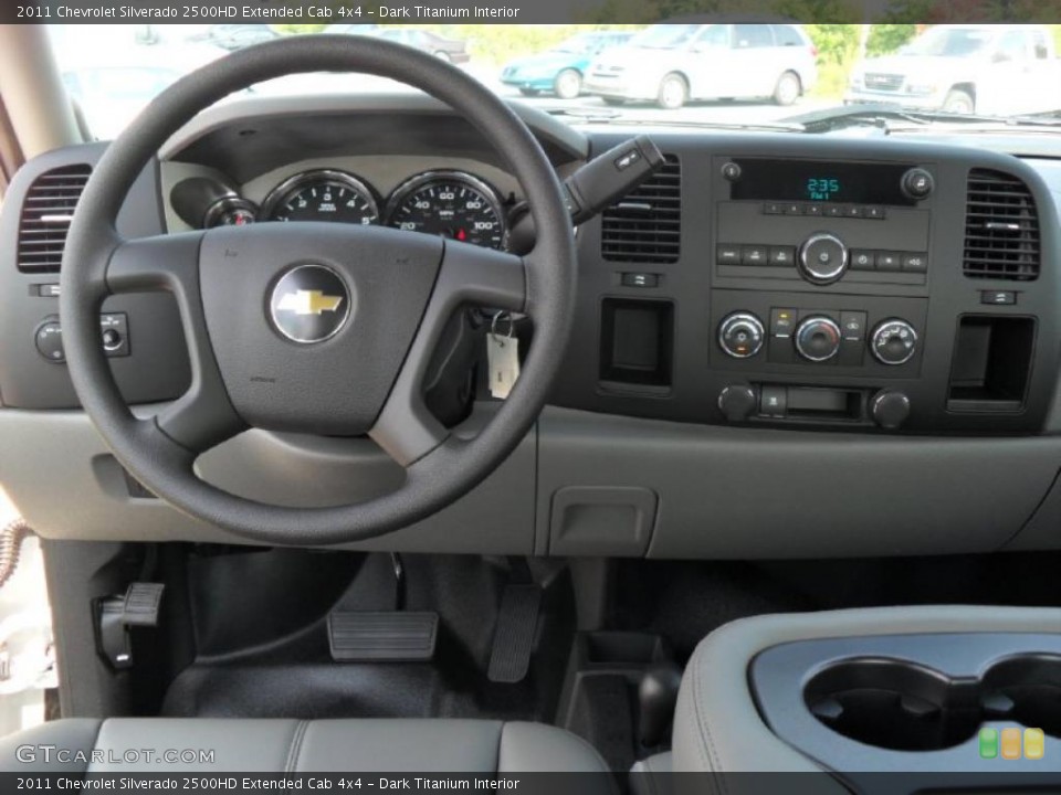 Dark Titanium Interior Dashboard for the 2011 Chevrolet Silverado 2500HD Extended Cab 4x4 #37970336