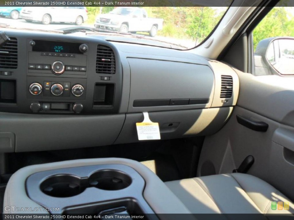 Dark Titanium Interior Dashboard for the 2011 Chevrolet Silverado 2500HD Extended Cab 4x4 #37970344