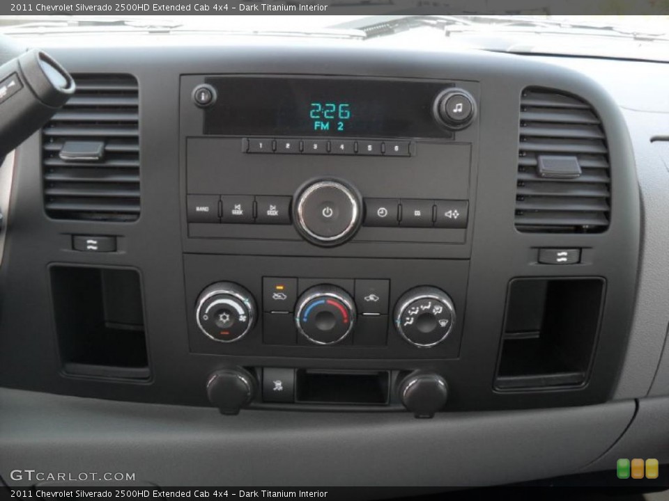 Dark Titanium Interior Controls for the 2011 Chevrolet Silverado 2500HD Extended Cab 4x4 #37971536