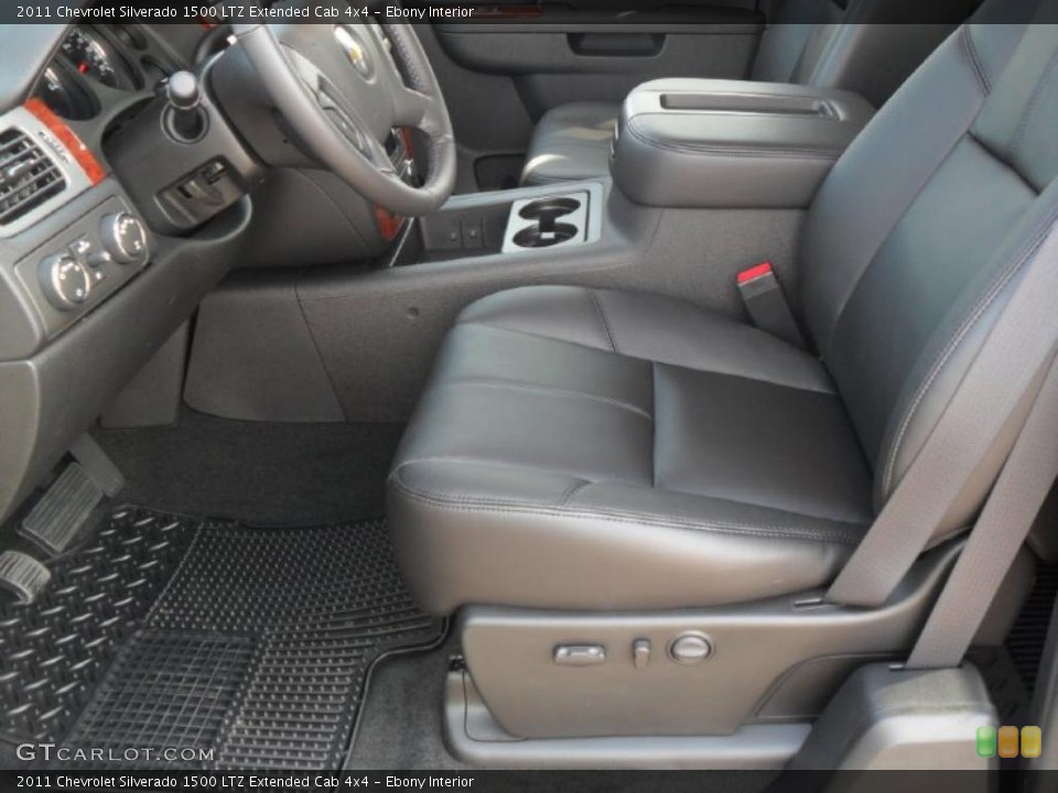 Ebony Interior Photo for the 2011 Chevrolet Silverado 1500 LTZ Extended Cab 4x4 #37971848