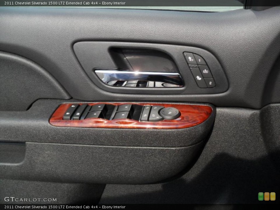 Ebony Interior Controls for the 2011 Chevrolet Silverado 1500 LTZ Extended Cab 4x4 #37971884