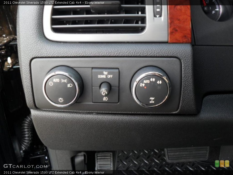Ebony Interior Controls for the 2011 Chevrolet Silverado 1500 LTZ Extended Cab 4x4 #37971904