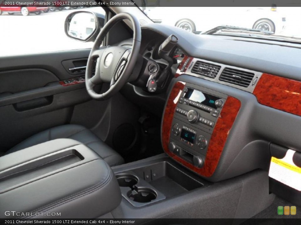 Ebony Interior Photo for the 2011 Chevrolet Silverado 1500 LTZ Extended Cab 4x4 #37972064