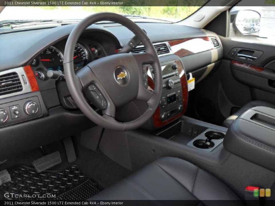 Ebony Interior Photo for the 2011 Chevrolet Silverado 1500 LTZ Extended Cab 4x4 #37972164