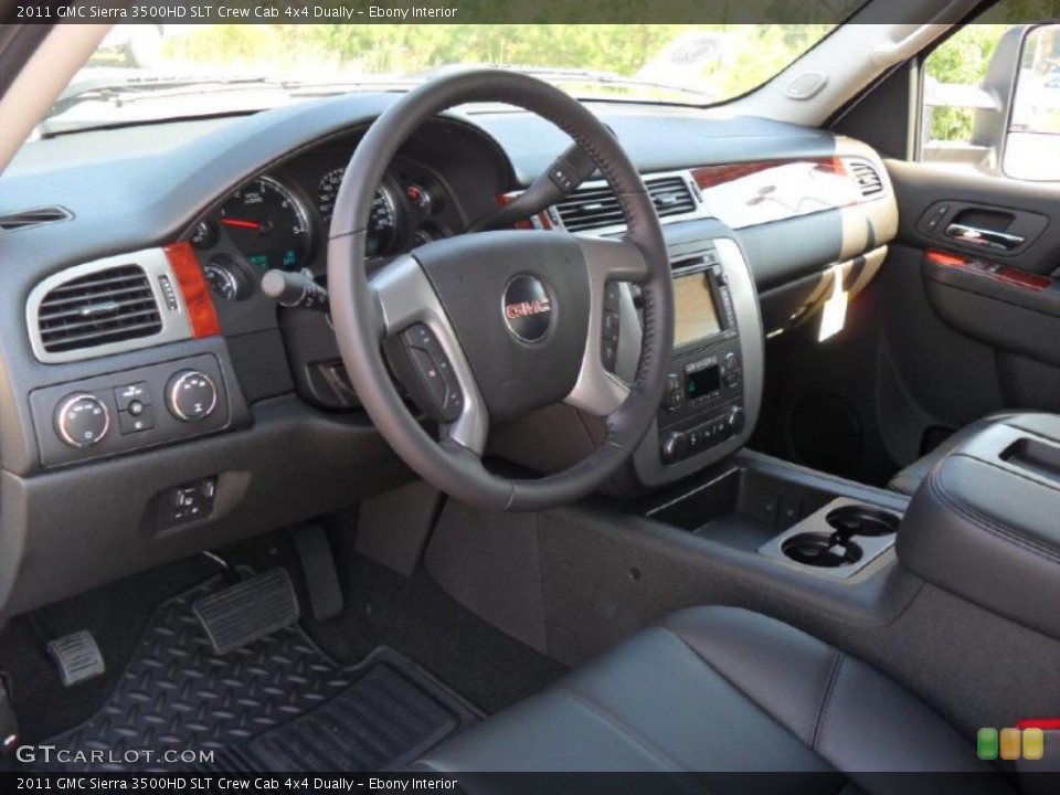 Ebony Interior Photo for the 2011 GMC Sierra 3500HD SLT Crew Cab 4x4 Dually #37974304