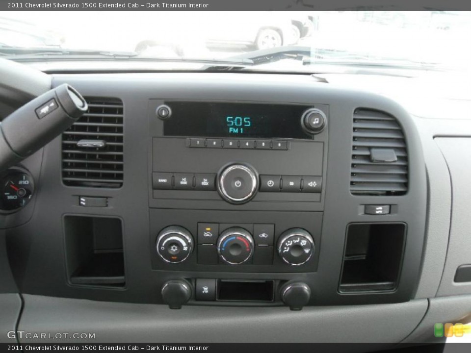 Dark Titanium Interior Controls for the 2011 Chevrolet Silverado 1500 Extended Cab #37975212