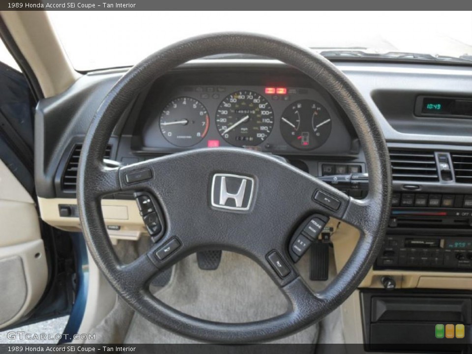 Tan Interior Steering Wheel for the 1989 Honda Accord SEi Coupe #37976292