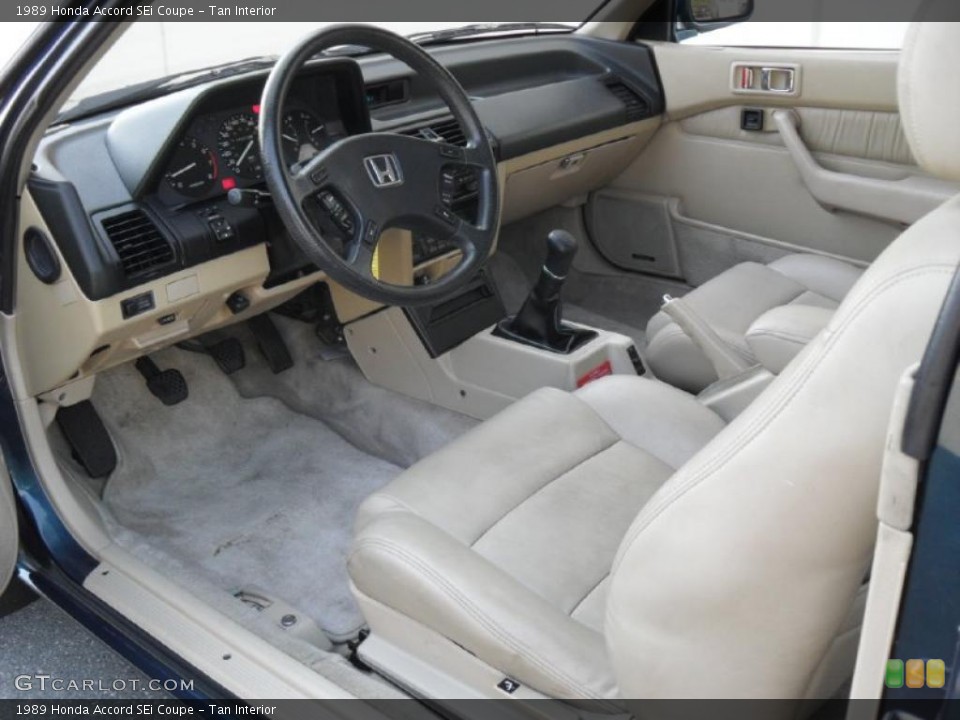 Tan Interior Photo for the 1989 Honda Accord SEi Coupe #37976424