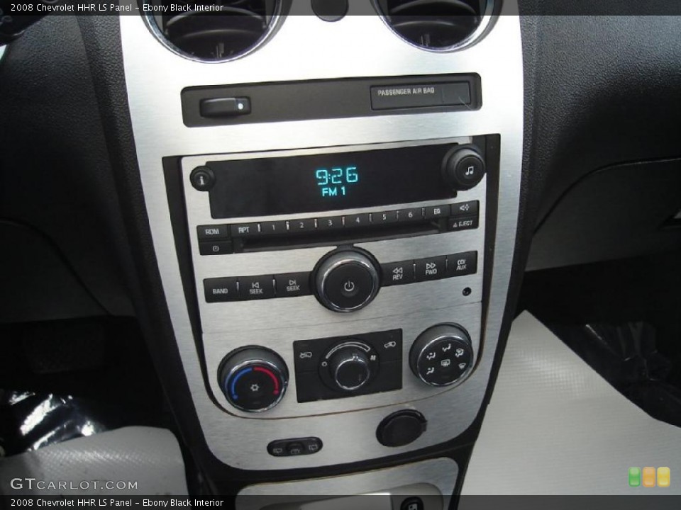 Ebony Black Interior Controls for the 2008 Chevrolet HHR LS Panel #37977004