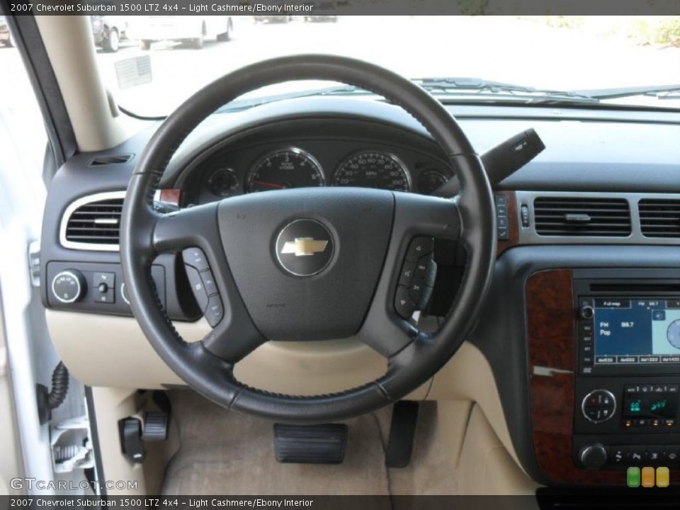 Light Cashmere/Ebony Interior Steering Wheel for the 2007 Chevrolet Suburban 1500 LTZ 4x4 #37977392