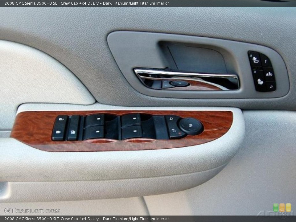 Dark Titanium/Light Titanium Interior Controls for the 2008 GMC Sierra 3500HD SLT Crew Cab 4x4 Dually #37980836