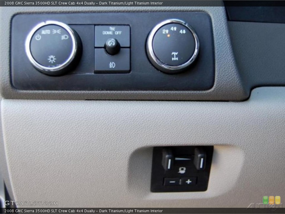 Dark Titanium/Light Titanium Interior Controls for the 2008 GMC Sierra 3500HD SLT Crew Cab 4x4 Dually #37980848