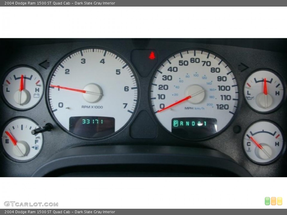 Dark Slate Gray Interior Gauges for the 2004 Dodge Ram 1500 ST Quad Cab #37982896