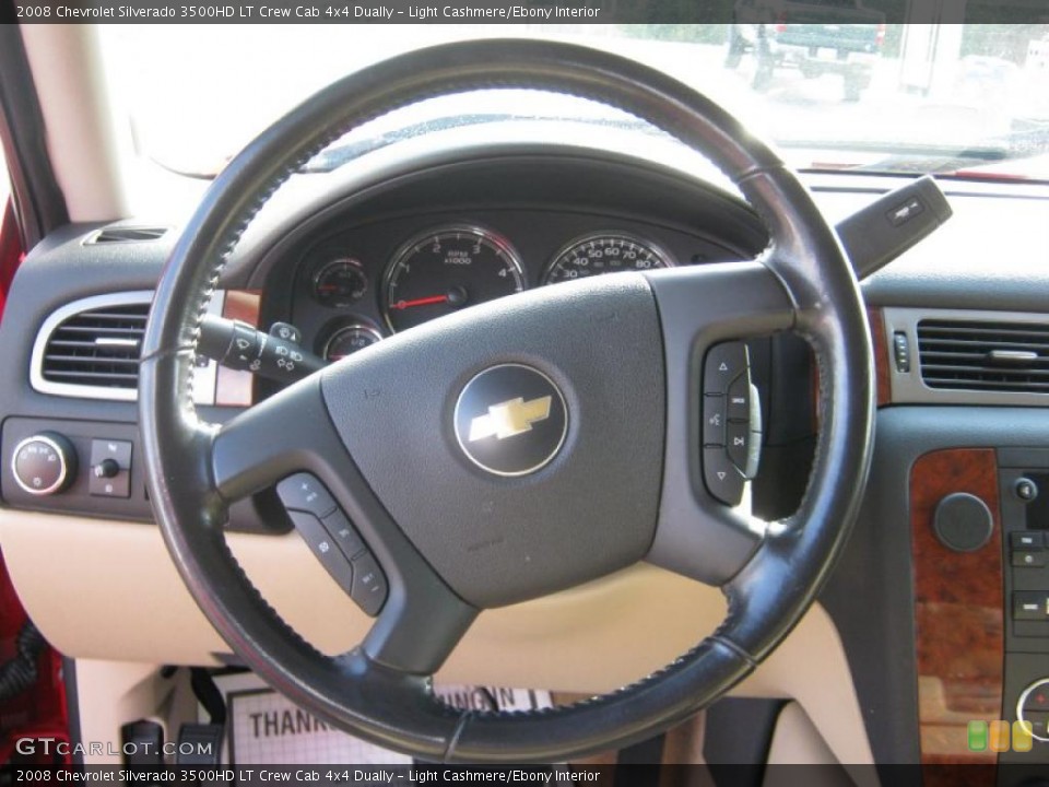 Light Cashmere/Ebony Interior Steering Wheel for the 2008 Chevrolet Silverado 3500HD LT Crew Cab 4x4 Dually #37984832