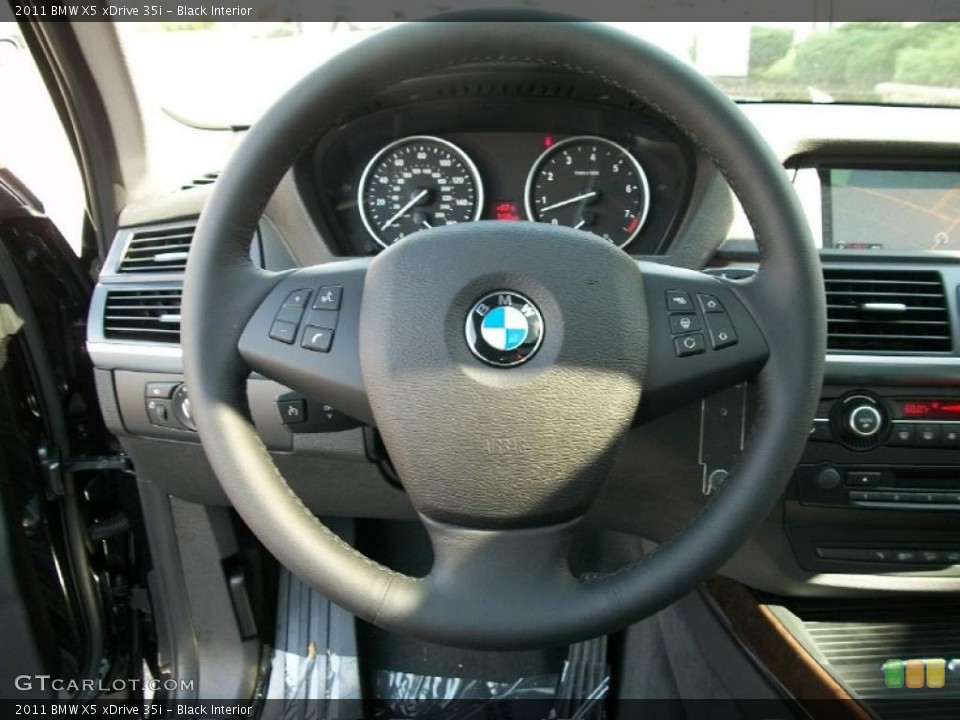 Black Interior Steering Wheel for the 2011 BMW X5 xDrive 35i #37985537