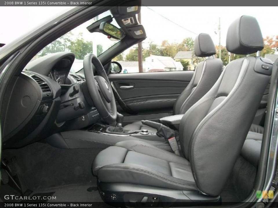 Black Interior Photo for the 2008 BMW 1 Series 135i Convertible #37987745