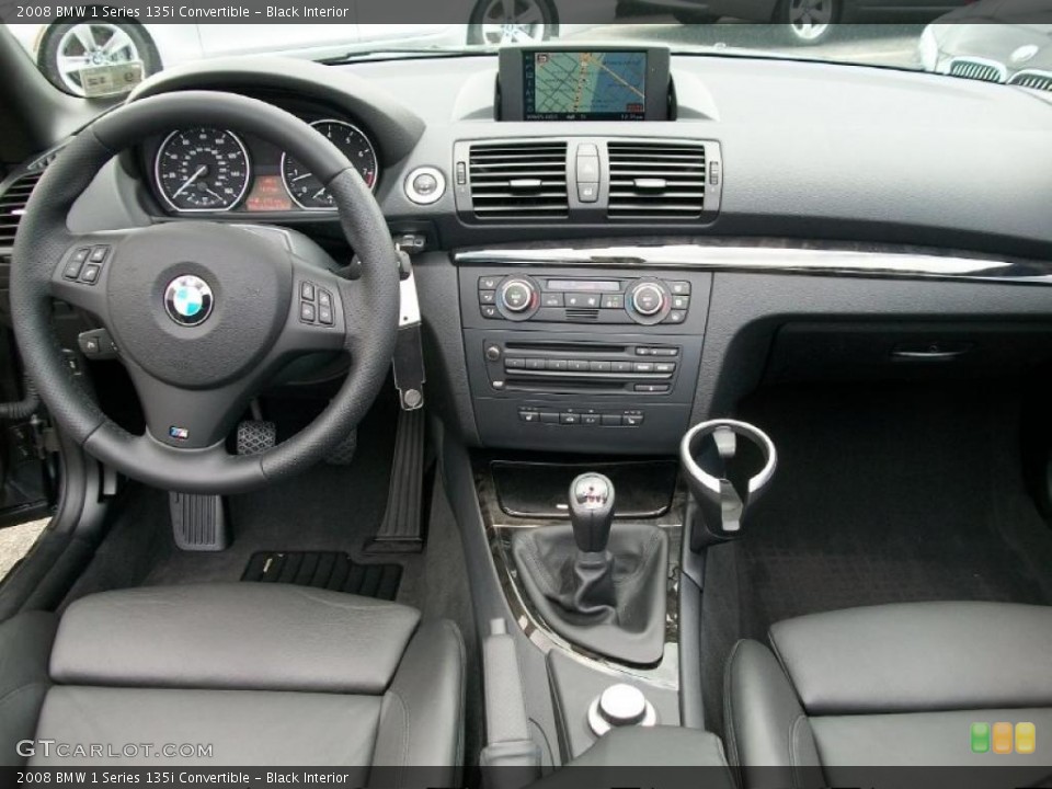 Black Interior Dashboard for the 2008 BMW 1 Series 135i Convertible #37987757