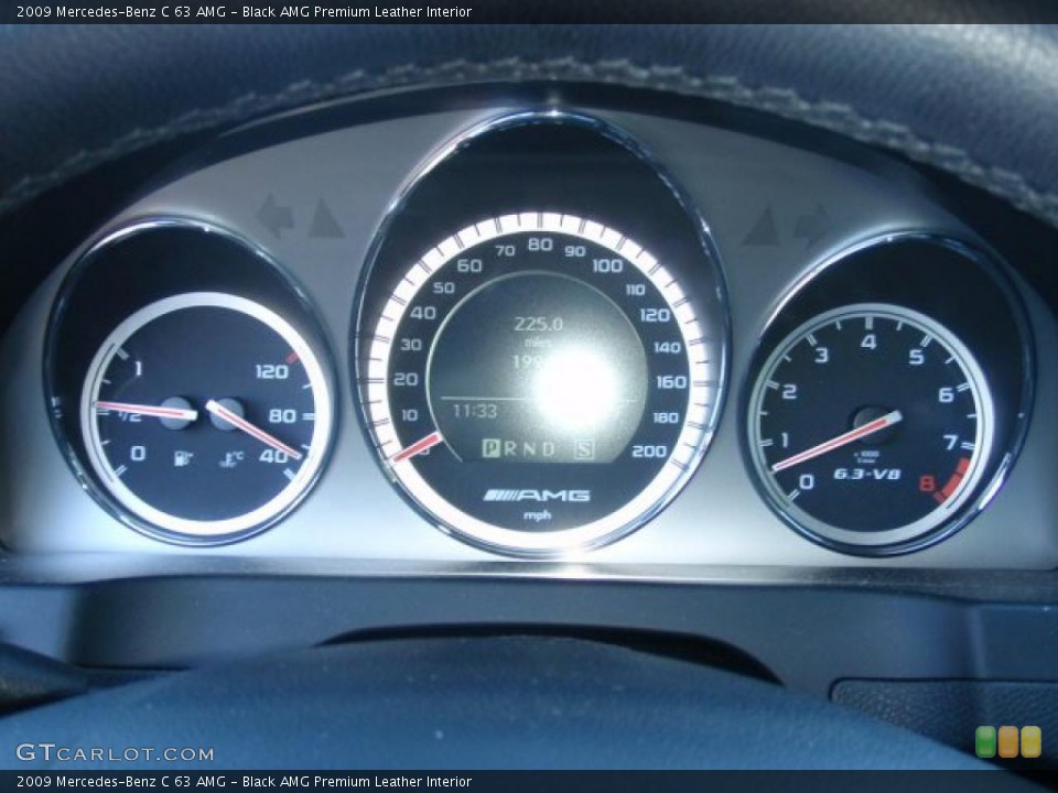 Black AMG Premium Leather Interior Gauges for the 2009 Mercedes-Benz C 63 AMG #37988565